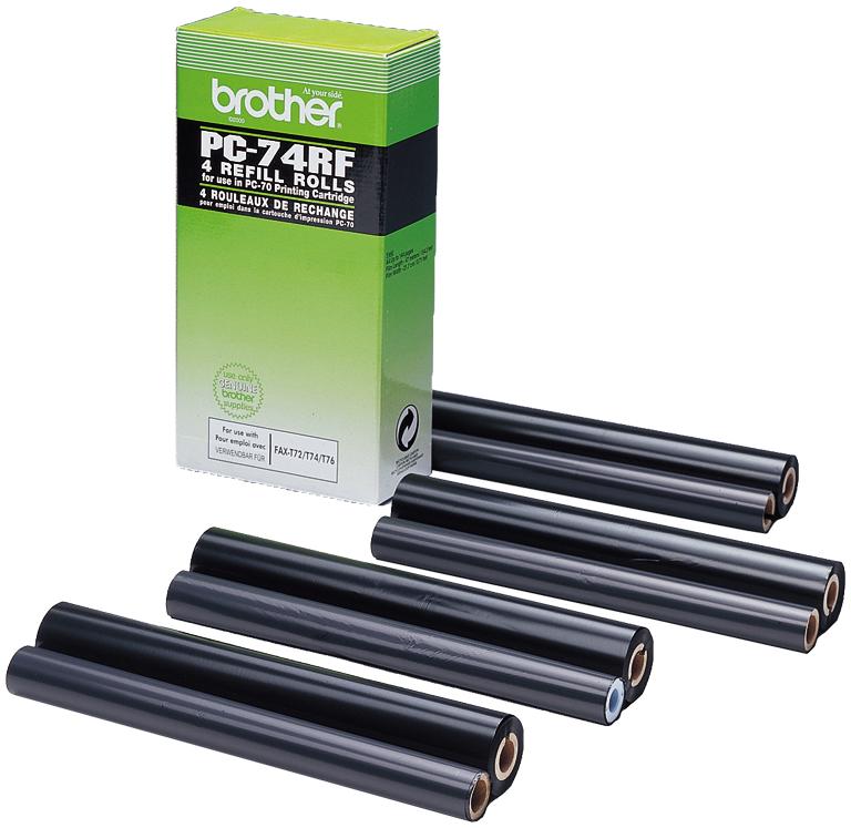 BROTHER PC-74RF recharge ruban noir 144 pages pack de 4