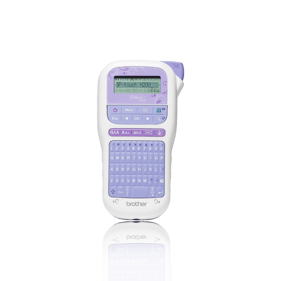 BROTHER Imprimante d'étiquettes électronique portable PT-H200 lavande/blanc