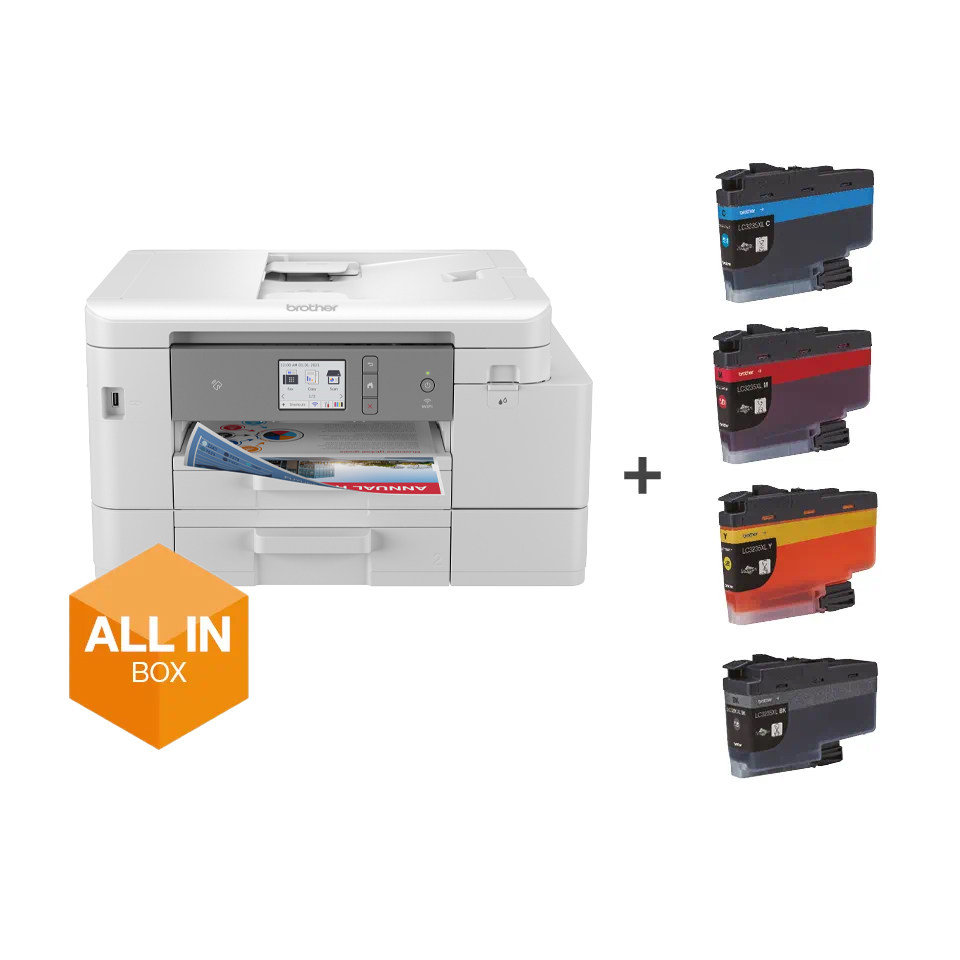 BROTHER BROTHER Pack d'impression All in Box comprenant multifonction jet d'encre A4 4-en-1 recto-verso
