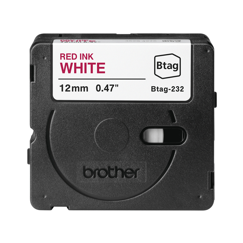 BROTHER Nom : Ribbon BTAG232 12MM Red on White