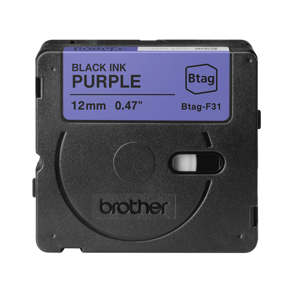 BROTHER 12MM Black on Purple Ribbon