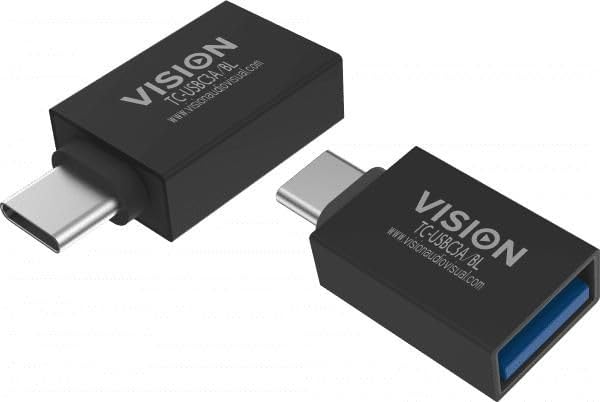 VISION Se branche sur USB-C et dispose d'une prise USB-A 3.0 de taille normale