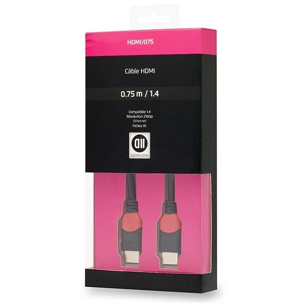 D2 Diffusion C ble HDMI m le/m le 75cm noir