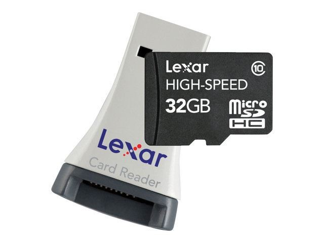 Lexar Micro SDHC 32Go Class 10 + Adapt LMSBLPL032G-BNANG