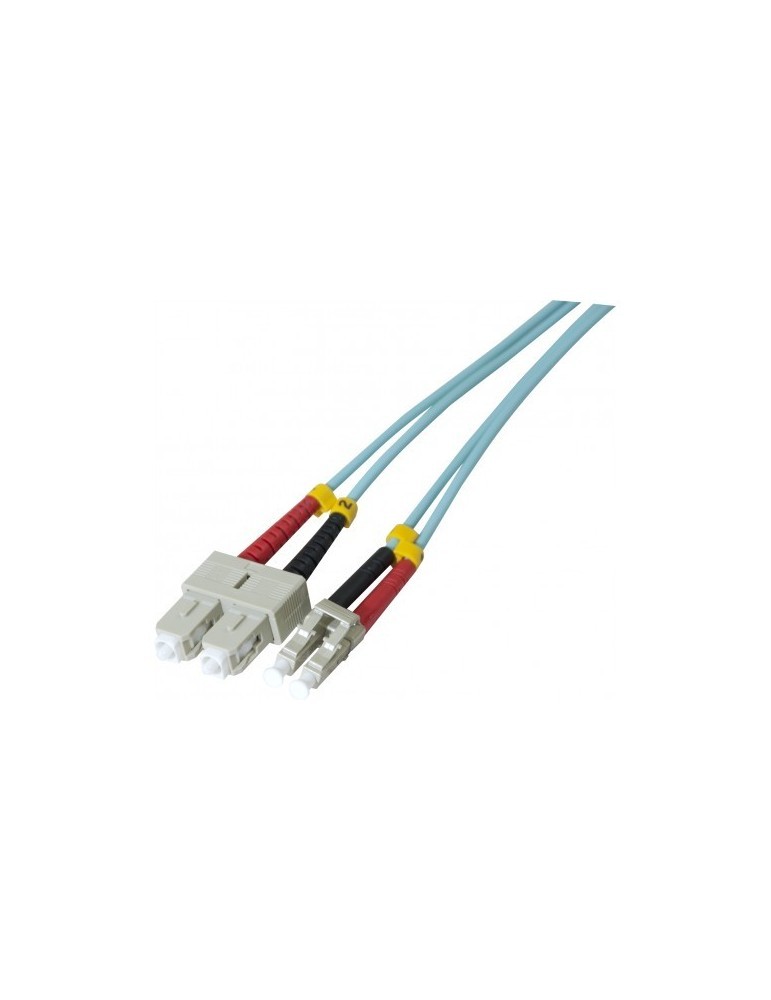 GENERIQUE Jarretière optique duplex HD multi OM3 50/125 LC-UPC/ST-UPC aqua