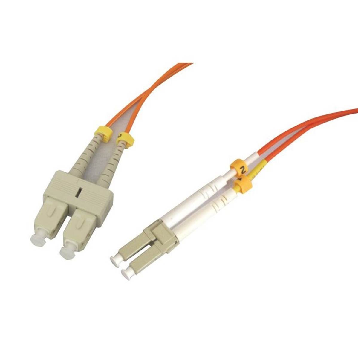 GENERIQUE Jarretière optique duplex HD multi OM1 62,5/125 LC-UPC/ST-UPC orange