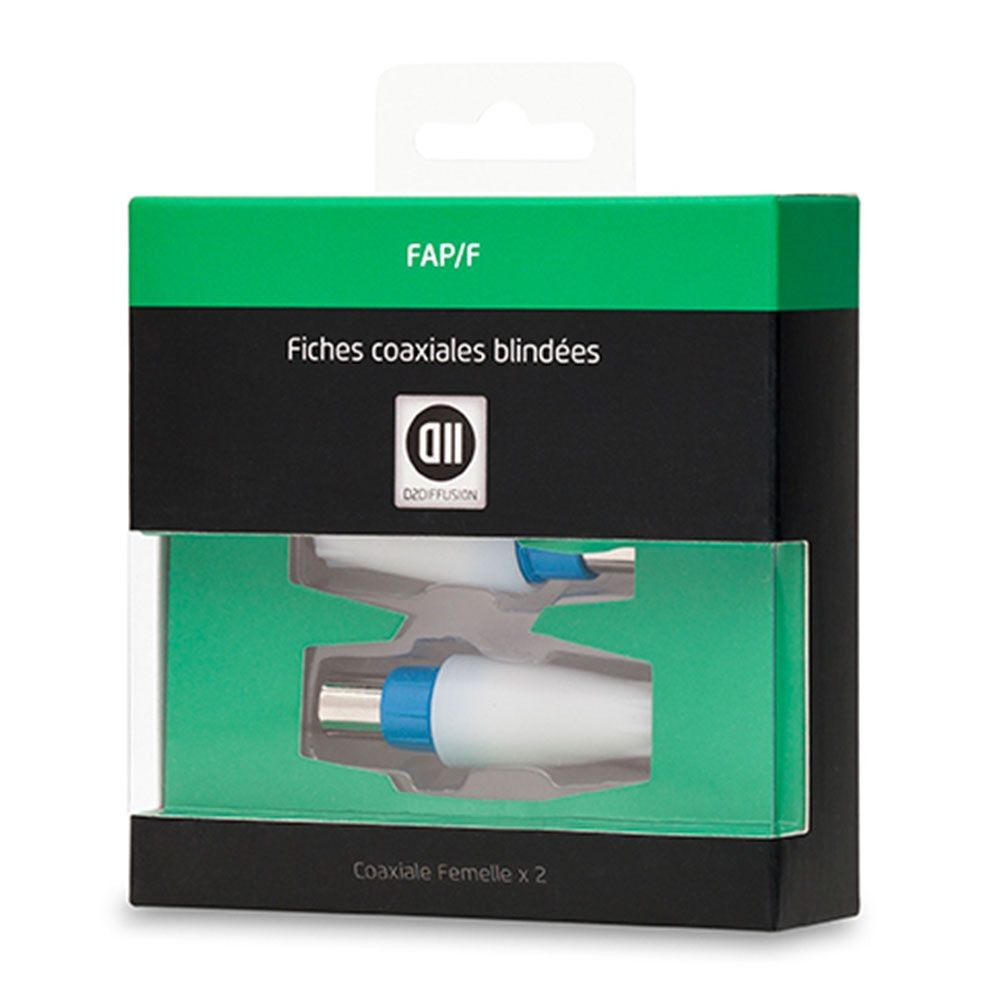 D2 Diffusion 2 Fiches Coax Femelle 9.52mm