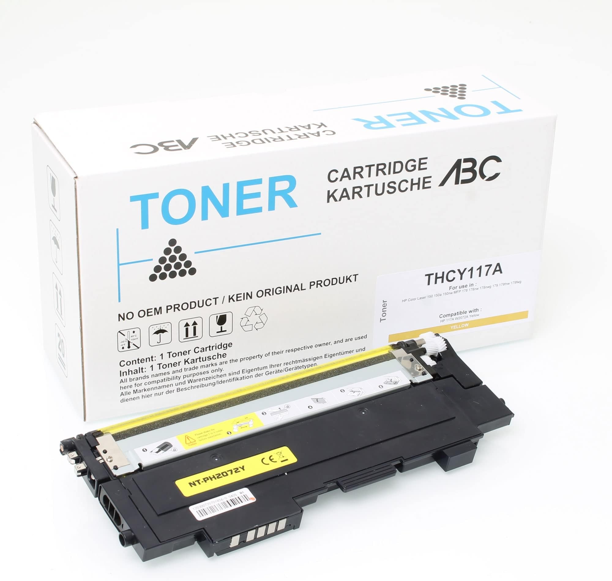 MediaRange Toner HP für W2072A/117A, 1.300 Seiten, Gelb