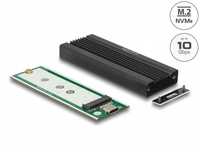 DeLock DELOCK Gehäuse für M.2 NVMe PCIe SSD SuperSpeed USB 10Gbps
