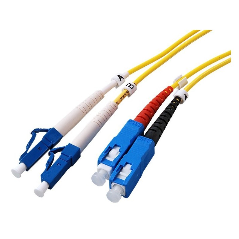 ekivalan Jarretière zip 2,0mm OS2 G652D SC-APC/LC-UPC LSZH jaune 3m