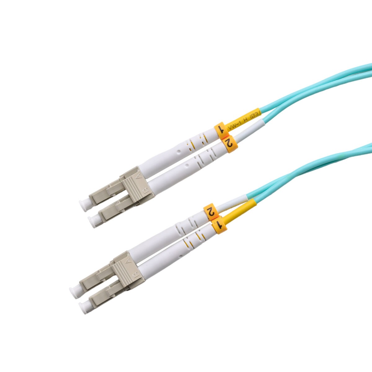 ekivalan Jarretière zip 2,0mm OM3 50/125 LC-UPC/LC-UPC LSZH aqua 7m