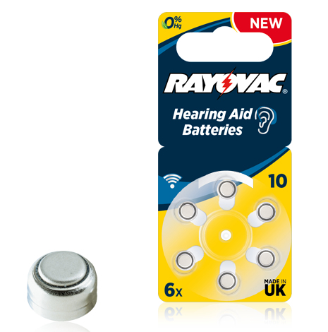 Energizer Lot de 6 piles Rayovac A10 (PR70) 1,4V