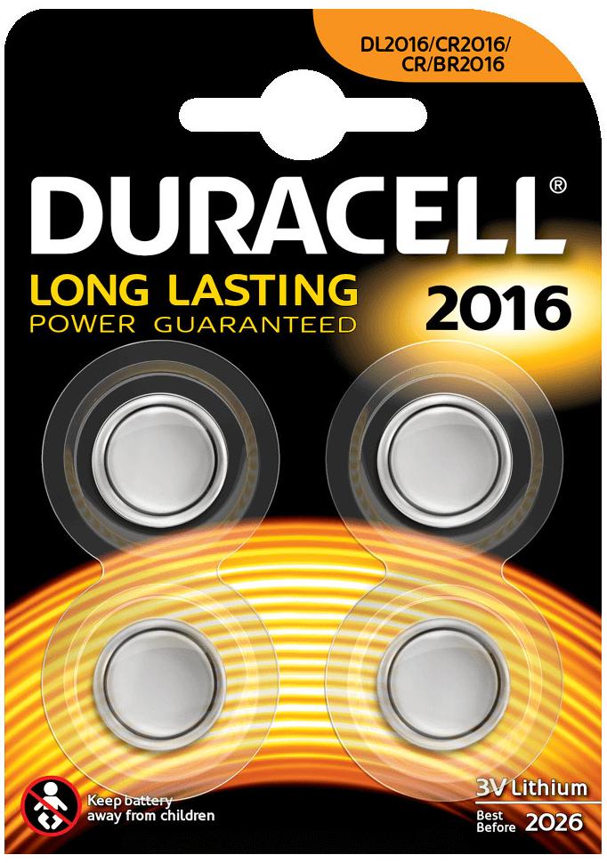 Duracell 2016 Lithium 3V (par 4)