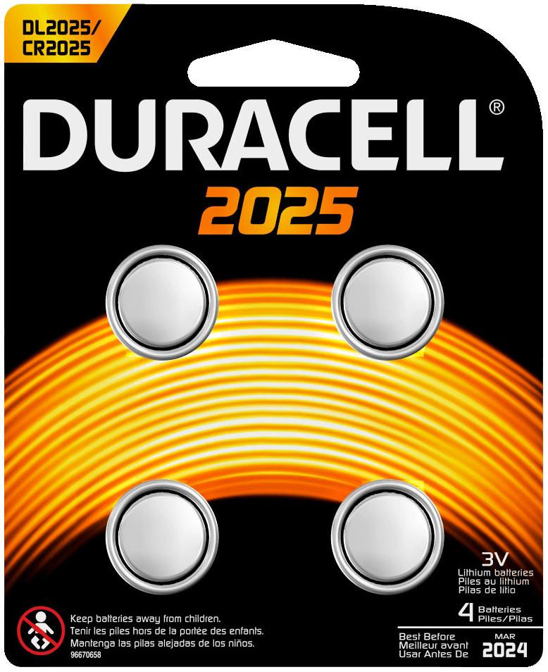 Duracell 2025 Lithium 3V (par 4)