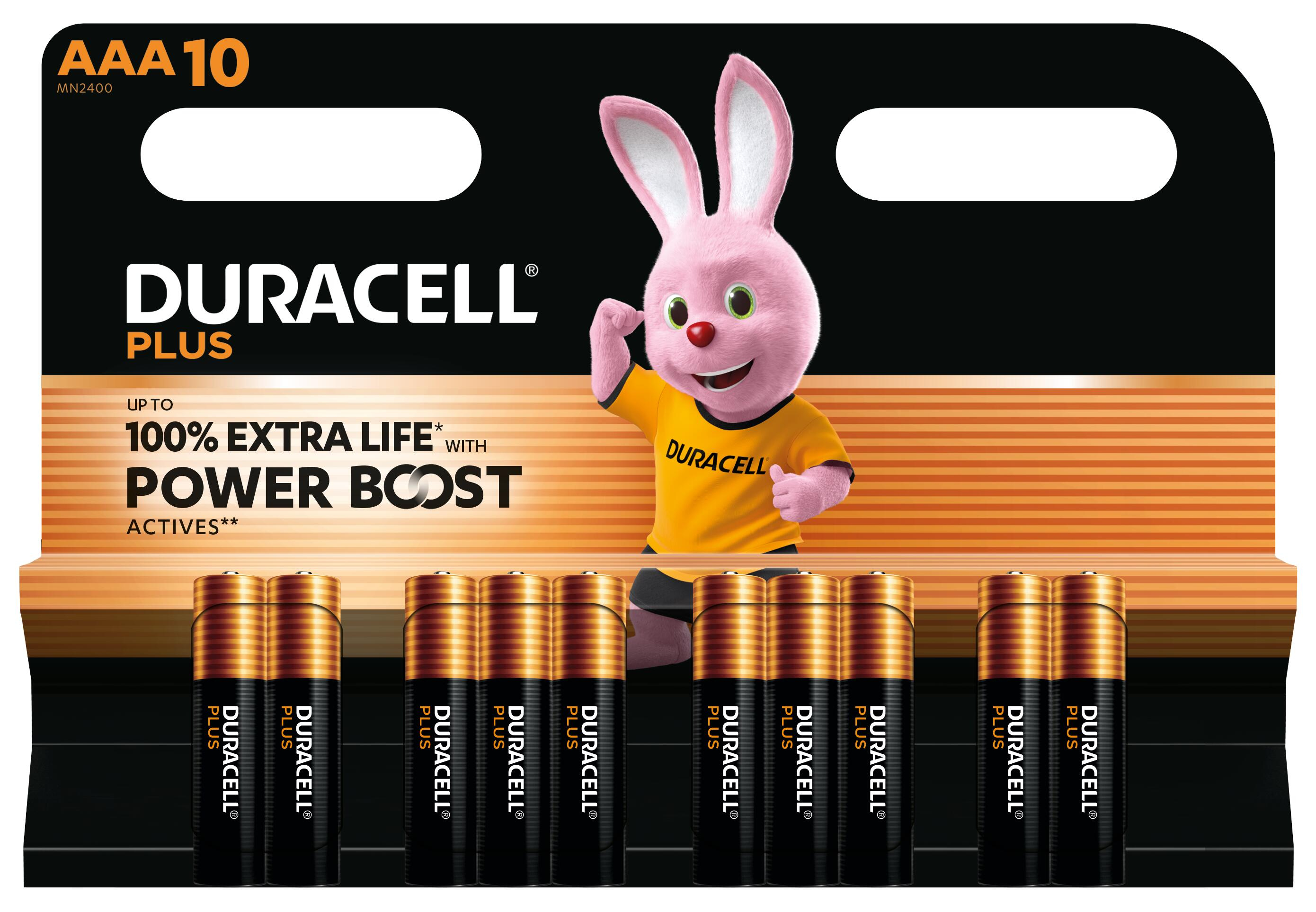 Duracell Batterie Plus -AAA (MN2400/LR03) BOOST K10  10St.