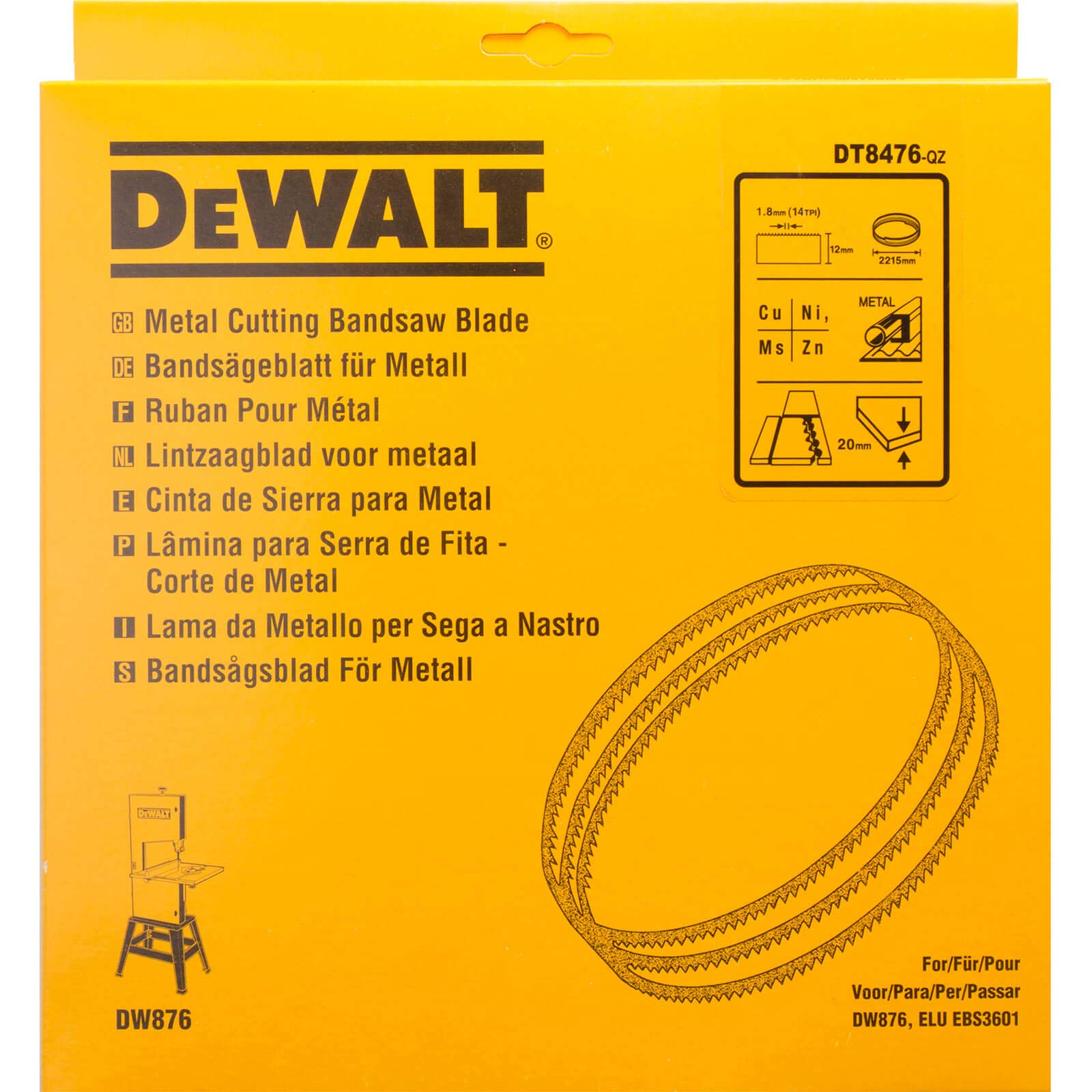DeWalt DEWALT Bandsaegebl 2215x12x0,6mm 1,8mm