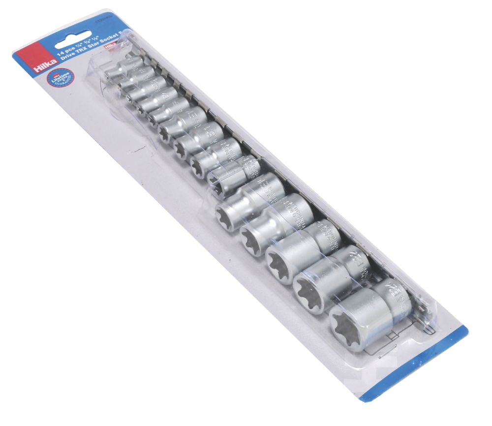 Hilka Pro-Craft Assortiment de 14 douilles en étoile TX à entraînement mixte