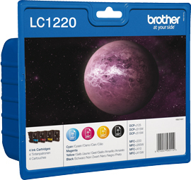 BROTHER Pack de 4 cartouches d'encre Brother LC1220VALBP