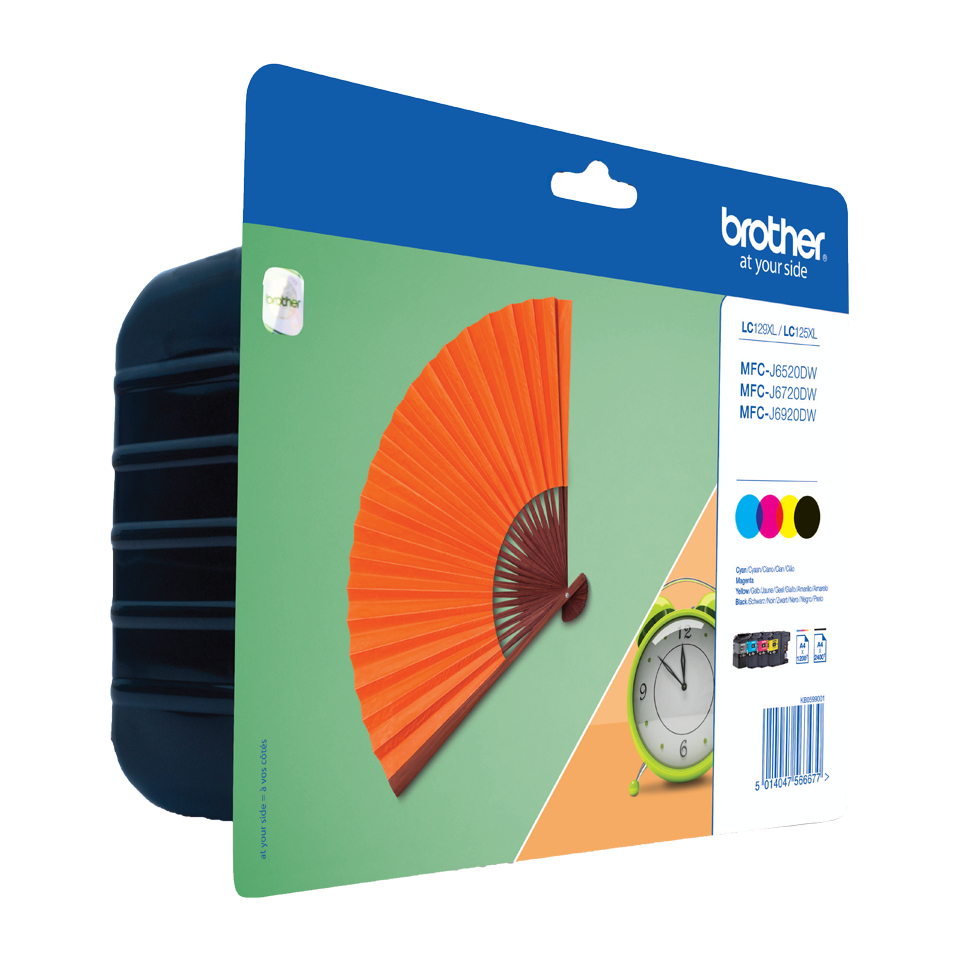 BROTHER LC129XL VALUE BP INK & DR SEC TAG