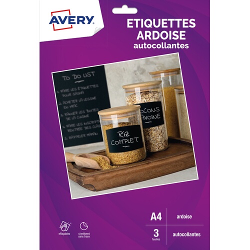 Avery 3 Autocollants aspect ardoise