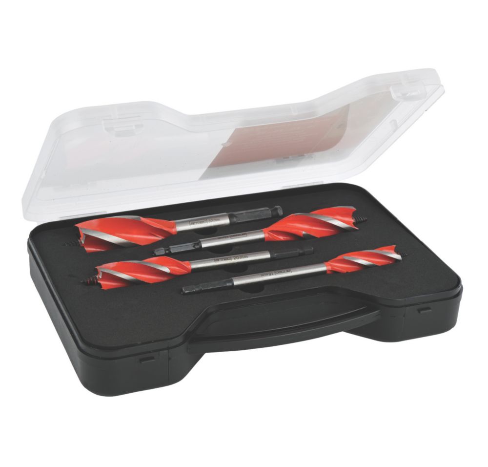 Armeg Coffret de 4 forets à bois à 4 goujures 165 x 16-32mm Wood Beaver