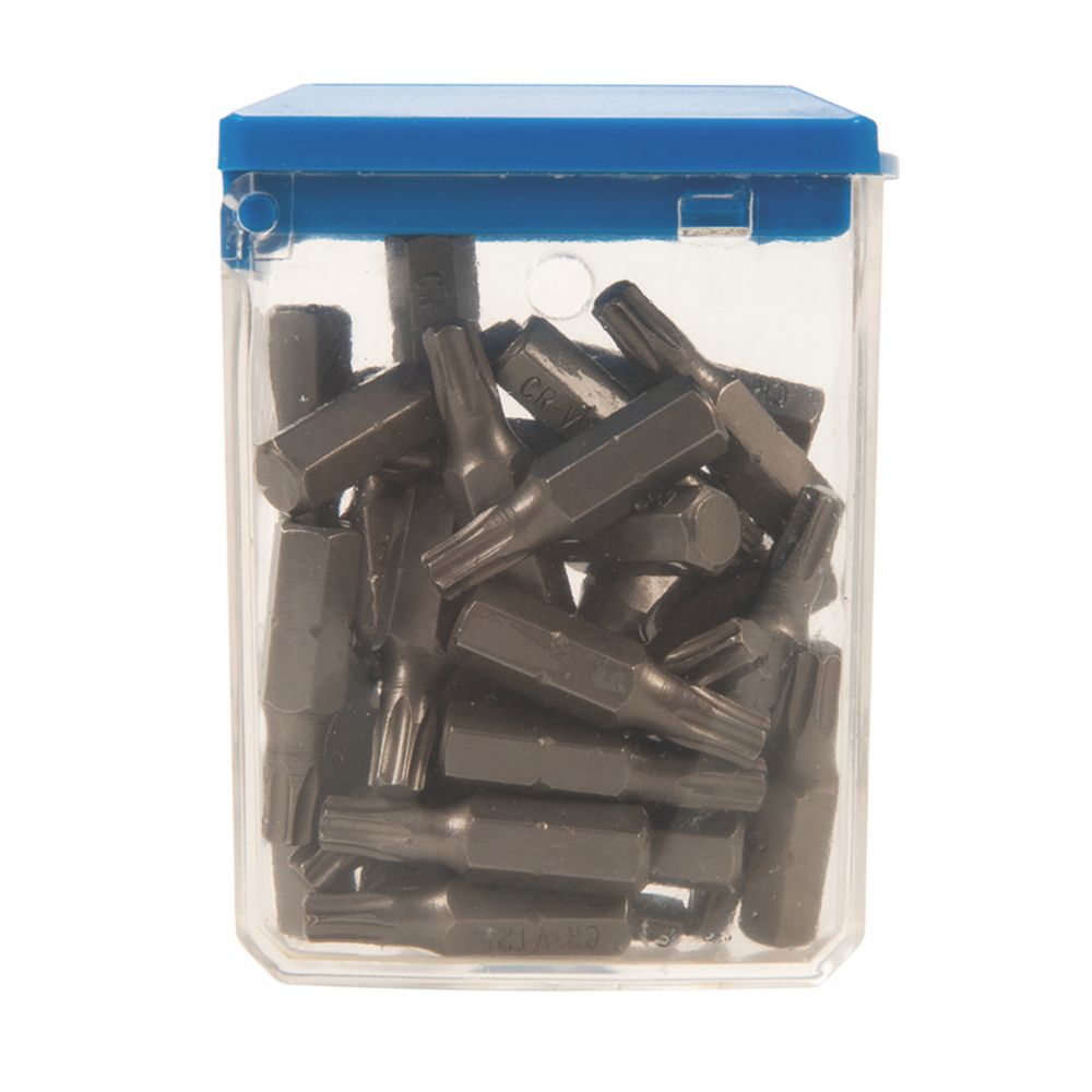 Silverline Jeu de 30 embouts TX25 hex L. 25 mm