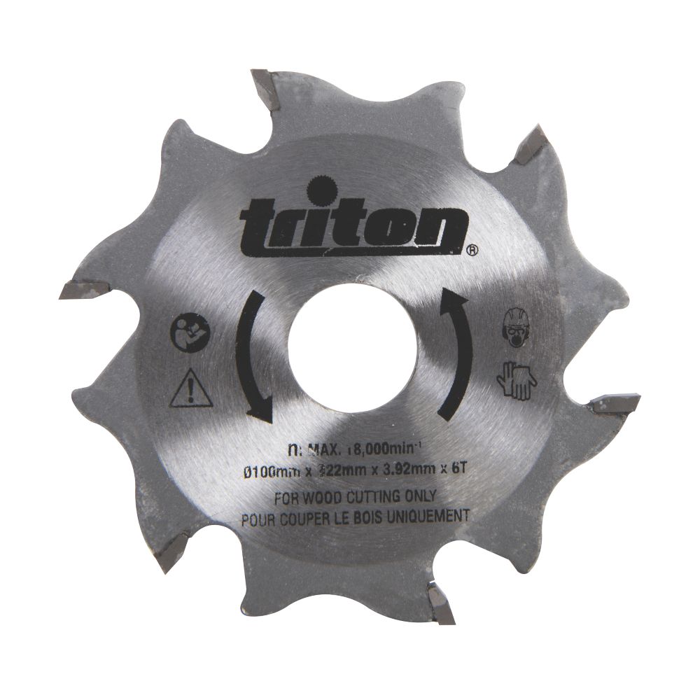 Triton Power Tools Lame de scie circulaire TCT 100 x 22mm 6 dents Triton