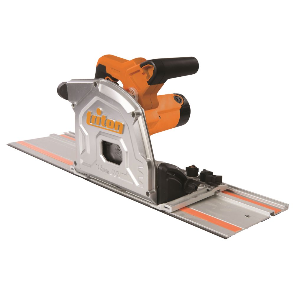 Triton Electical Scie plongeante filaire avec rail de guidage 185mm 240V Triton TTS 185KIY 1400W