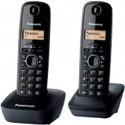 Panasonic Panasonic KX-TG1612FRH | Téléphone Numérique Sans Fil, Base + 2 Combinés, ID Appelant, Batterie Longue Durée, LCD, Rappel
