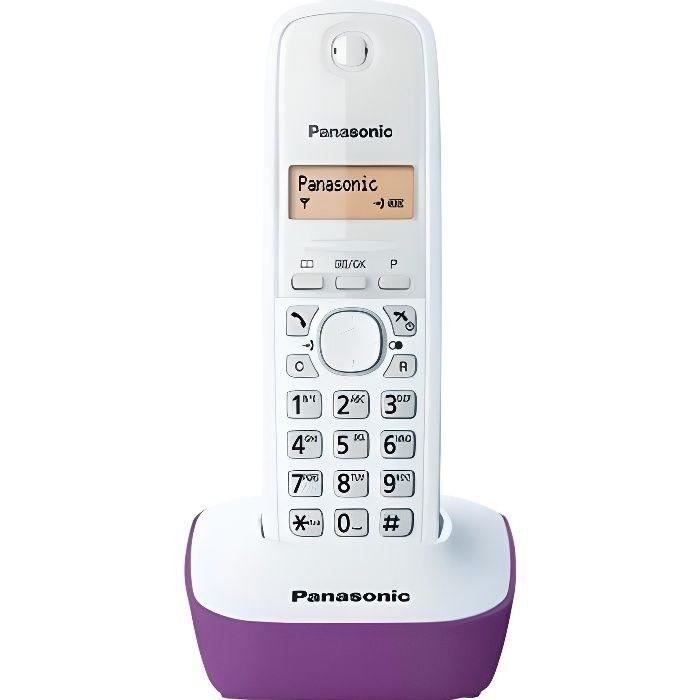 Panasonic Panasonic KX-TG1611FRF | Téléphone Sans Fil, Base & Combiné, ID de l'Appelant, LCD, Répertoire, Mémoire Rappel, Réveil, RÉPONDEUR