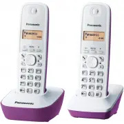 Panasonic Panasonic KX-TG1612FRF | Téléphone Duo sans fil DECT sans répondeur, Pourpre