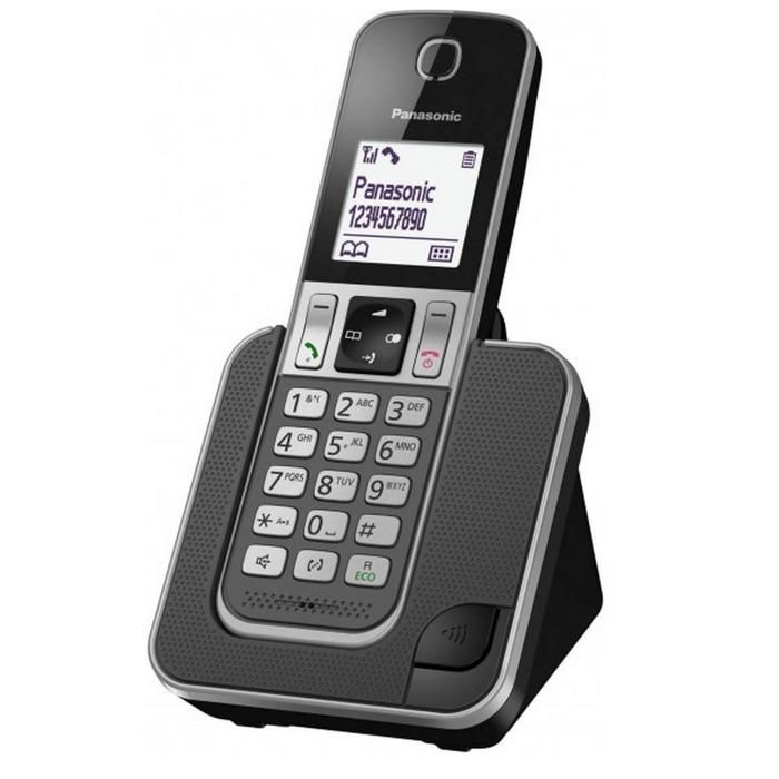 Panasonic Panasonic KX-TGD310FRG Téléphone sans Fil Noir, Écran LCD, Répondeur Intégré, Mains Libres, Identification de l'Appelant