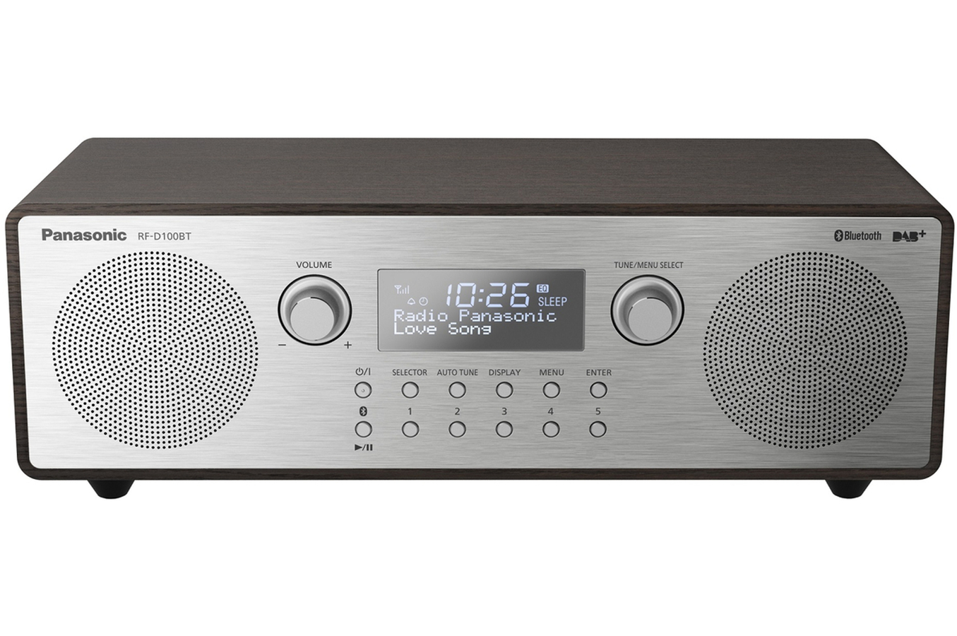 Panasonic Modèle du produit : Radio Dab+ facade Aluminium & coffret Bois