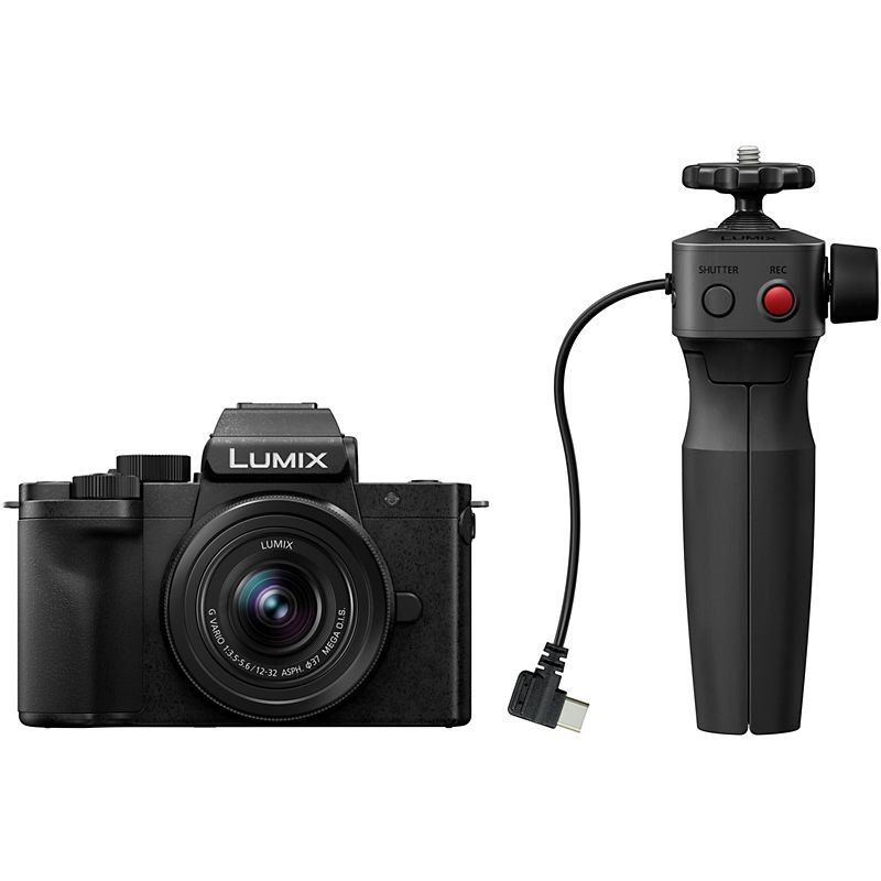 Panasonic appareil photo hybride lumix g100 noir+12-32mm+poignee trepied