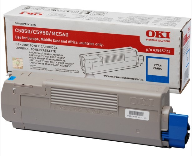 Oki Toner/cyan 6000sh f C5850/5950