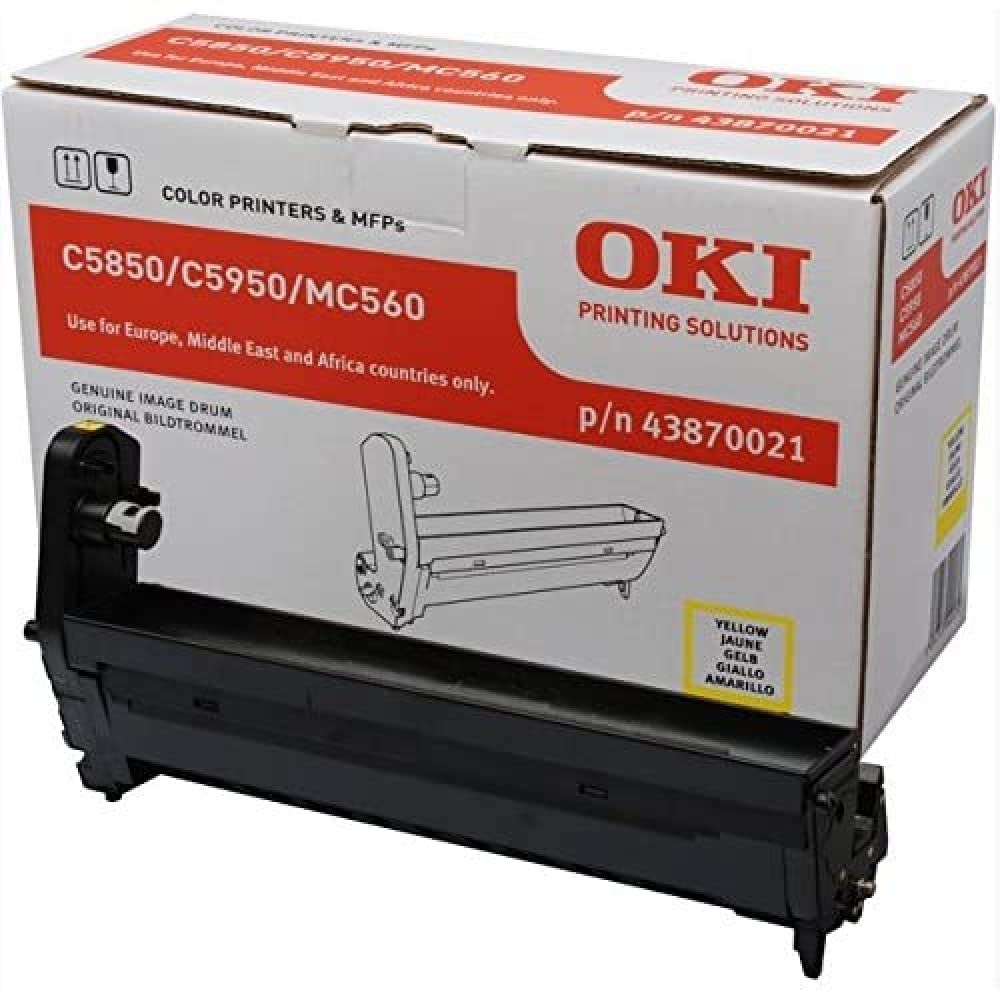 Oki C5850, C5950 tambour jaune capacité standard 20.000 pages pack de 1