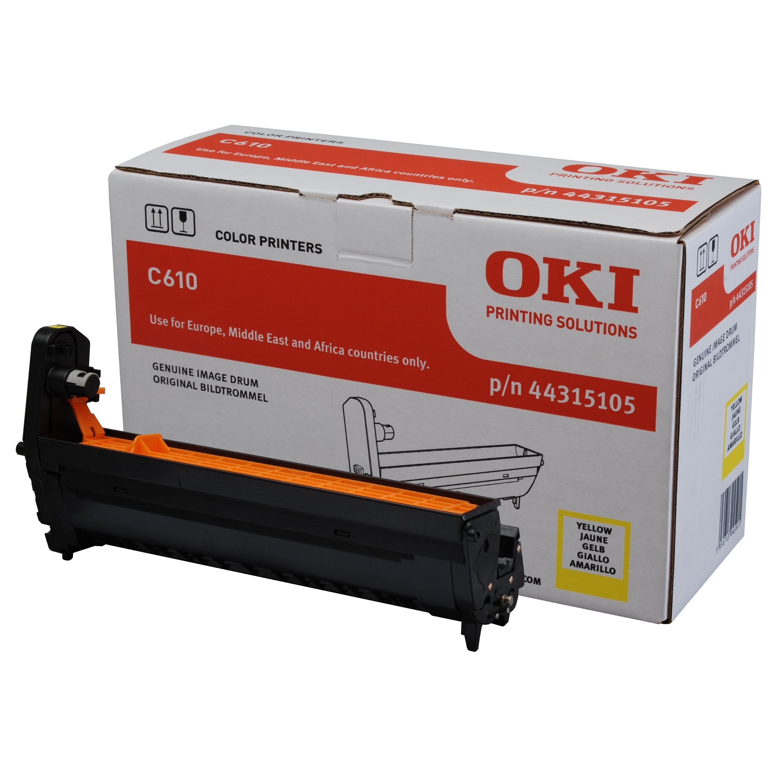Oki C610 cartouche de tambour jaune capacité standard 20.000 pages pack de 1