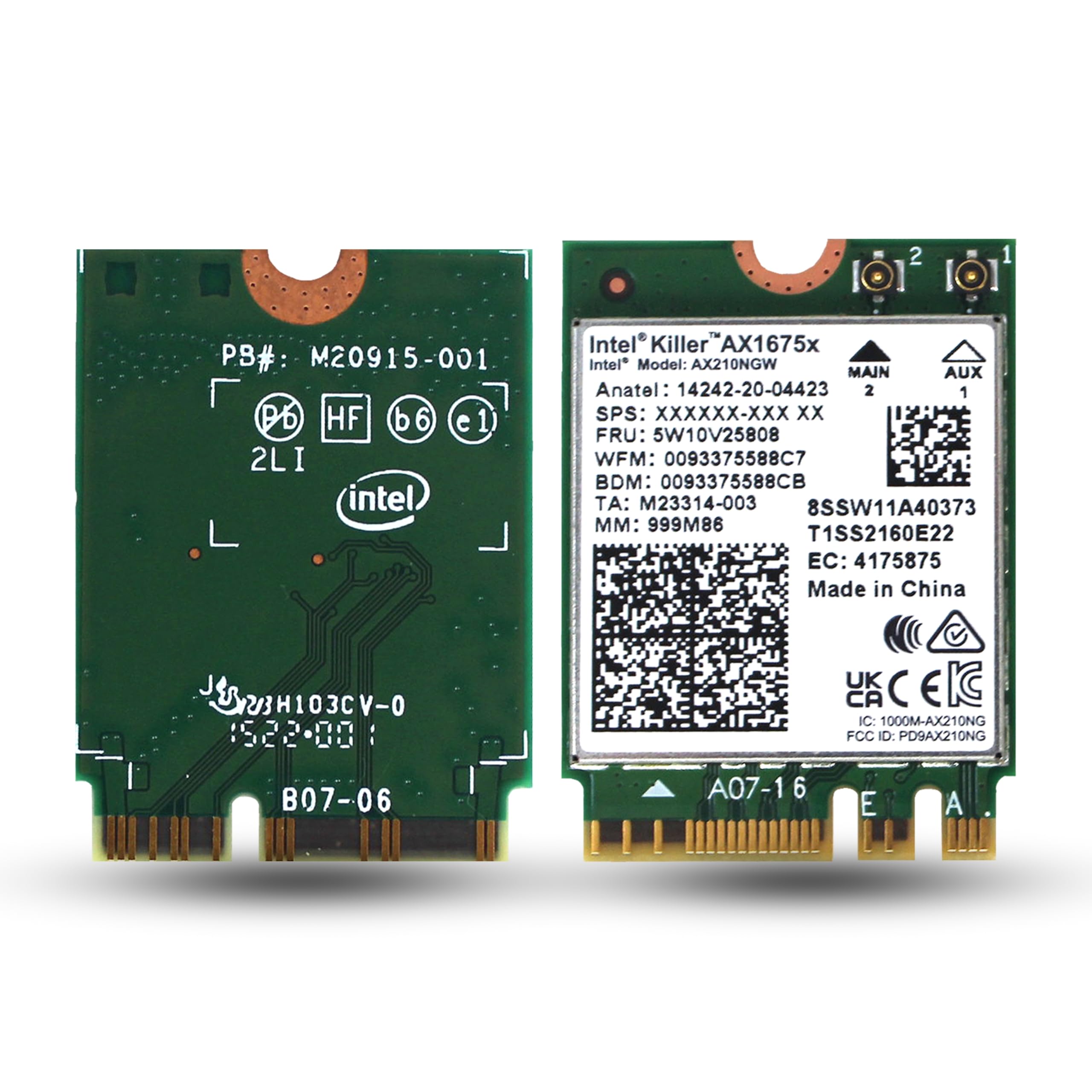 INTEL Killer Wi-Fi 6E AX1675, WLAN + Bluetooth 5.3 Adapter