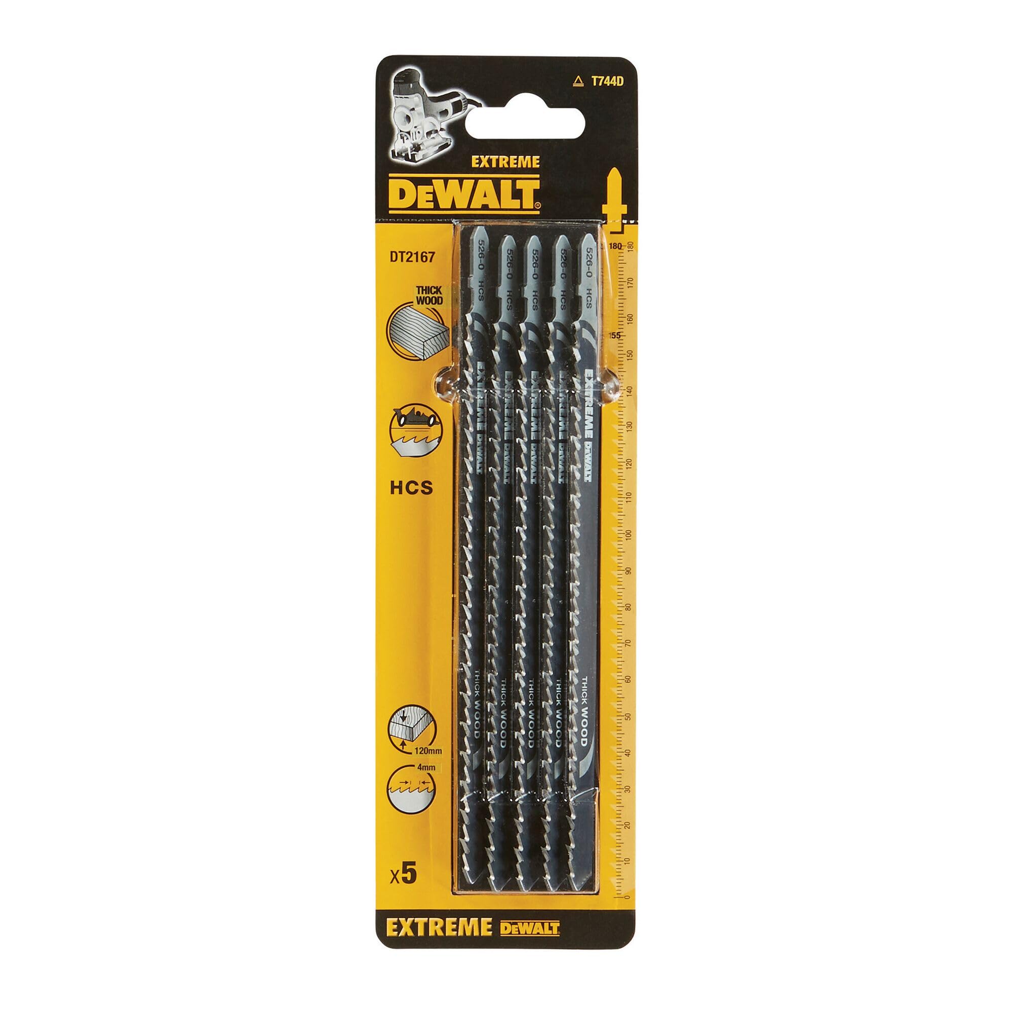 DeWalt DEWALT Stichsaegeblatt HCS Holz <120mm 5Stk