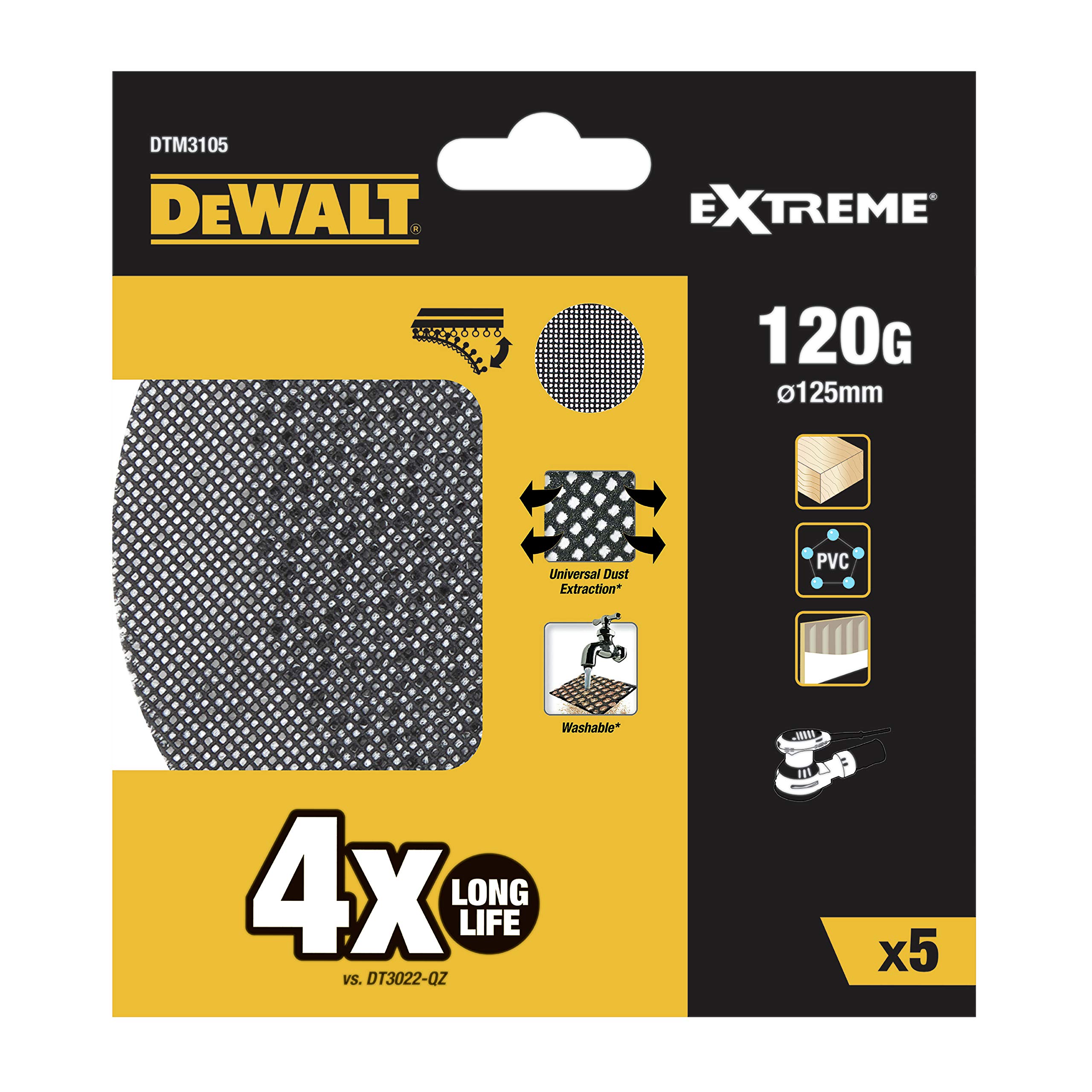 DeWalt DEWALT Schleifgitter 125mm K120 5Stk