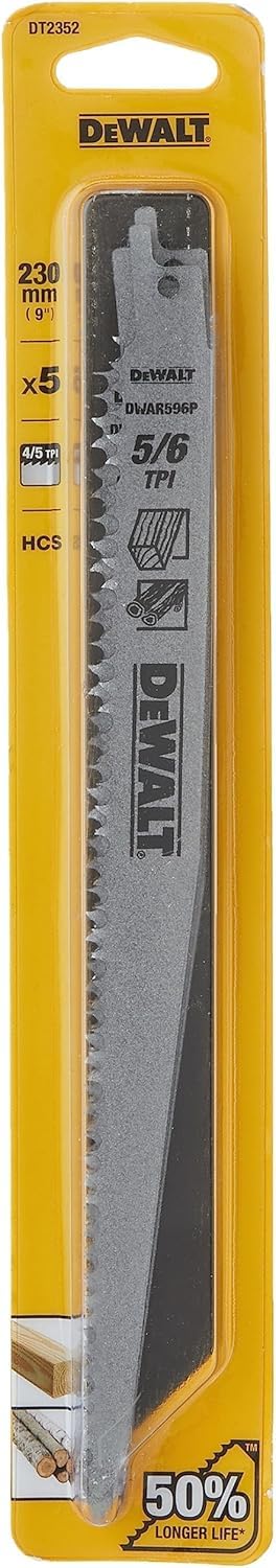 DeWalt DEWALT Saebelsaegeblatt HCS Holz 230mm 5-6TPI