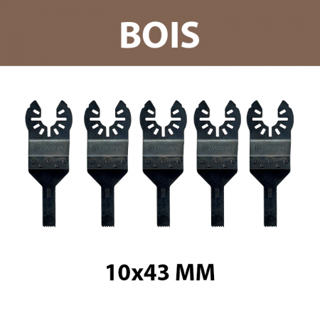 DeWalt Lot de 5 lames 10x43 mm pour multi-cutter Bois