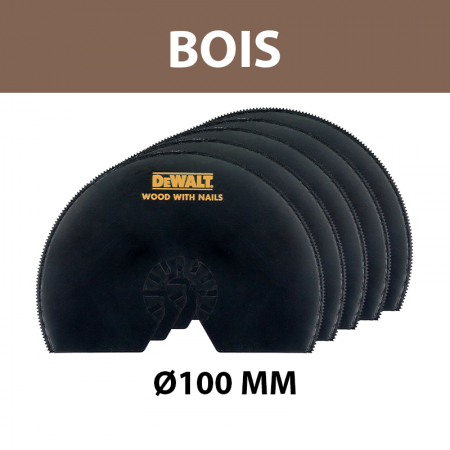 DeWalt Lot de 5 lames Ø100 mm pour multi-cutter Bois