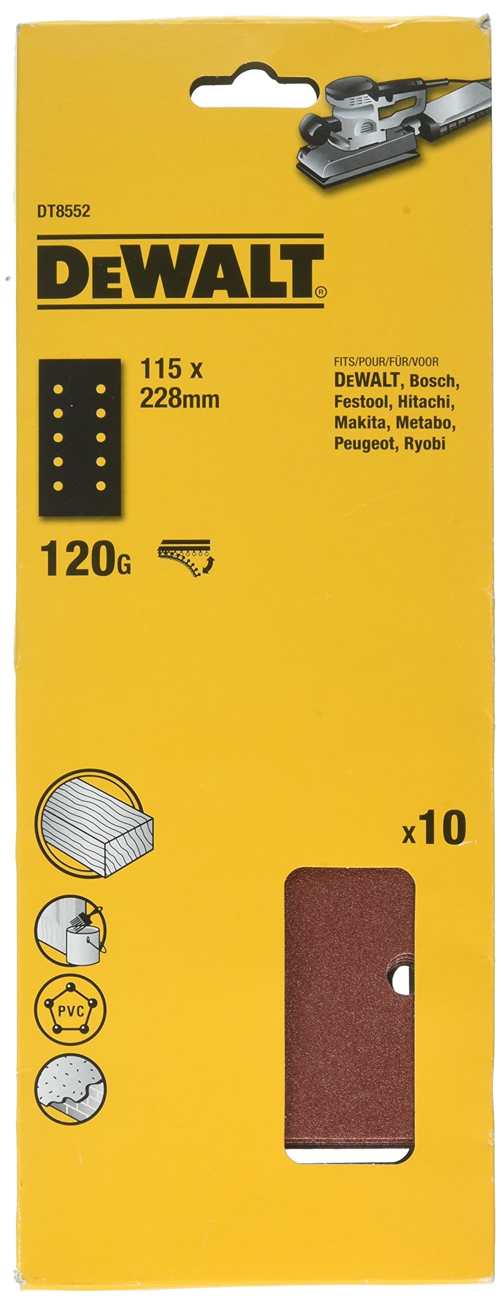 DeWalt DEWALT Schleifbogen 115x280mm K120 10Stk