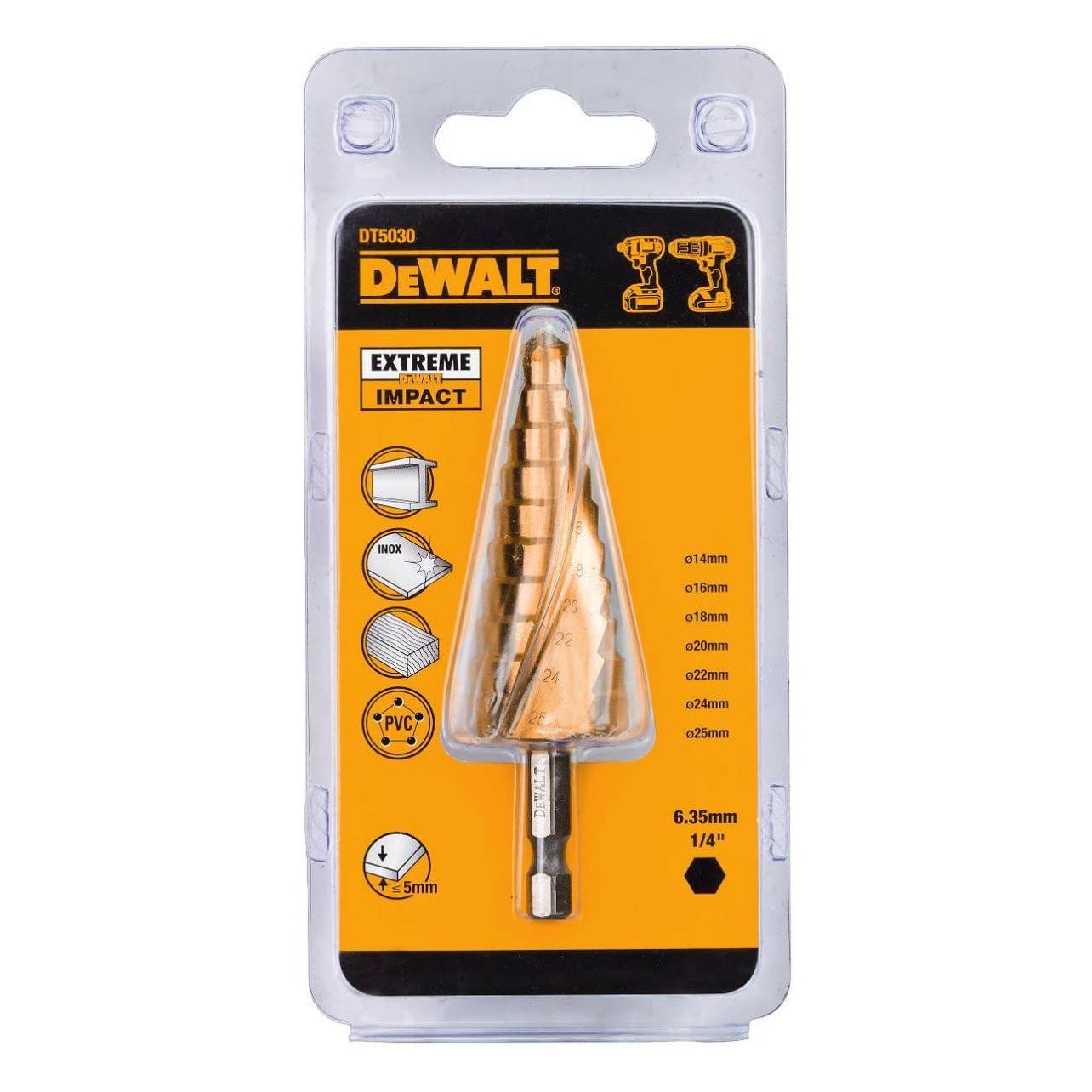 DeWalt DEWALT Stufenbohrer HSS-G 14-25mm