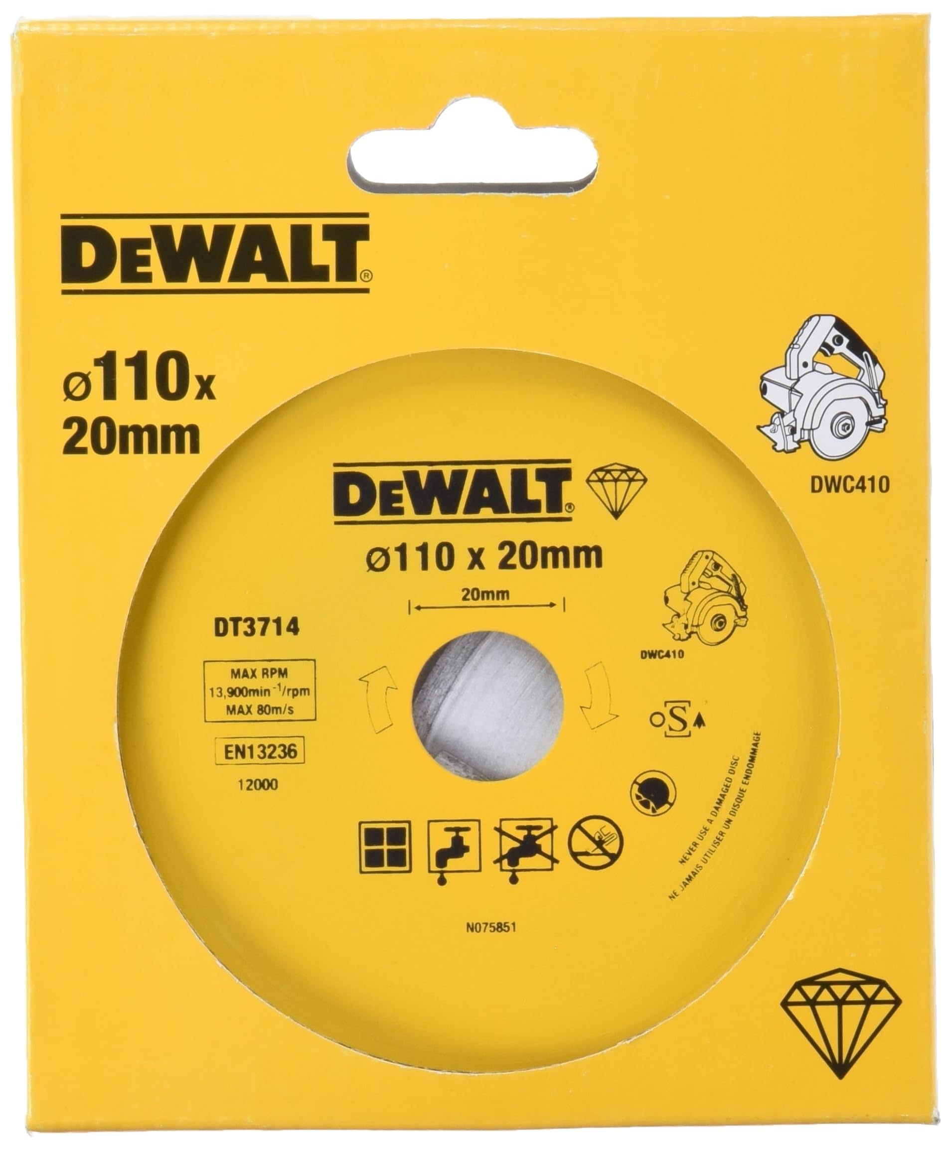 DeWalt DEWALT Diamanttrennscheibe DWC410 Fliesen 110mm