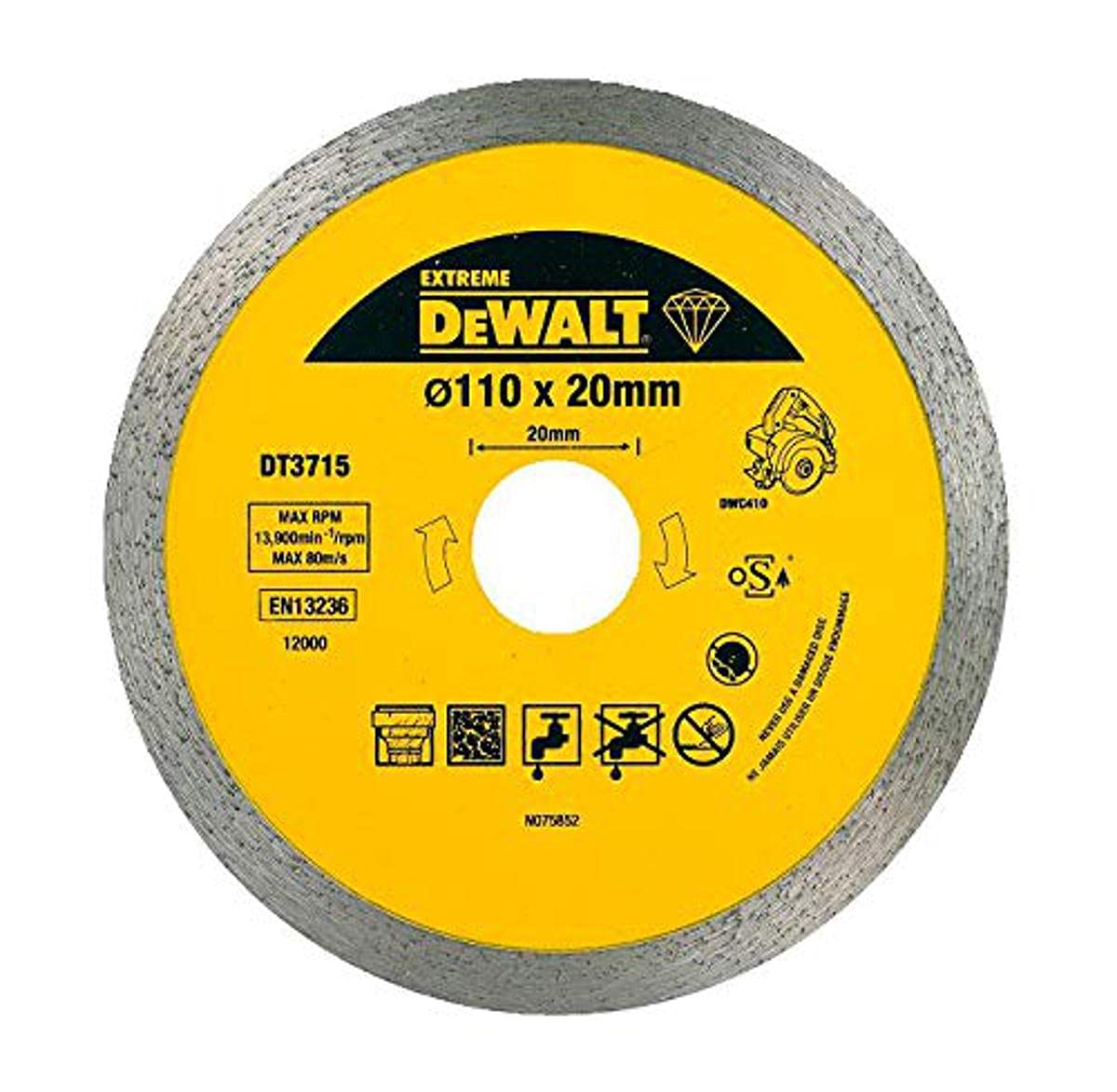 DeWalt DEWALT Diamanttrennscheibe DWC410 Granit 110mm