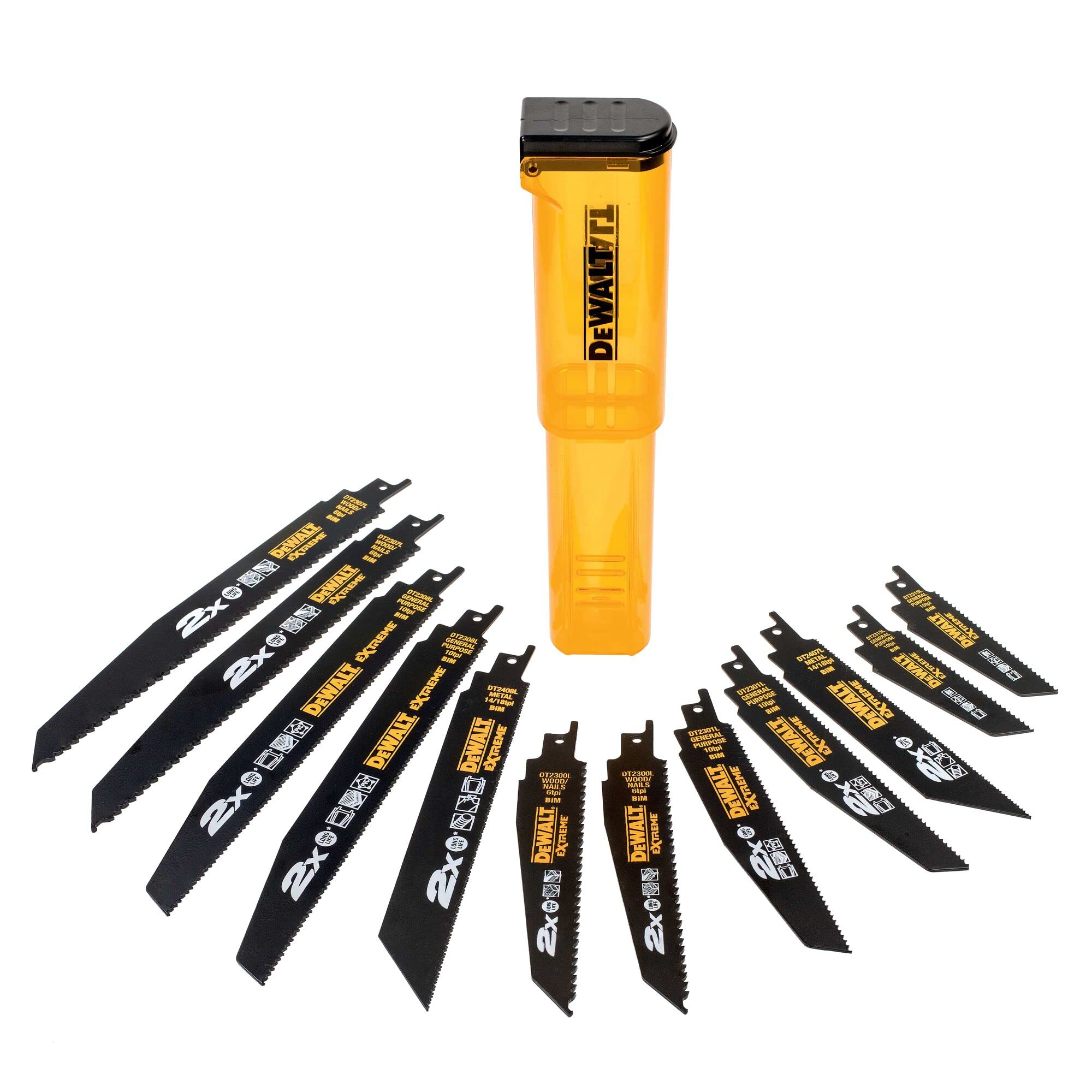 DeWalt DEWALT Saebelsaegeblatt-Set 12-tlg