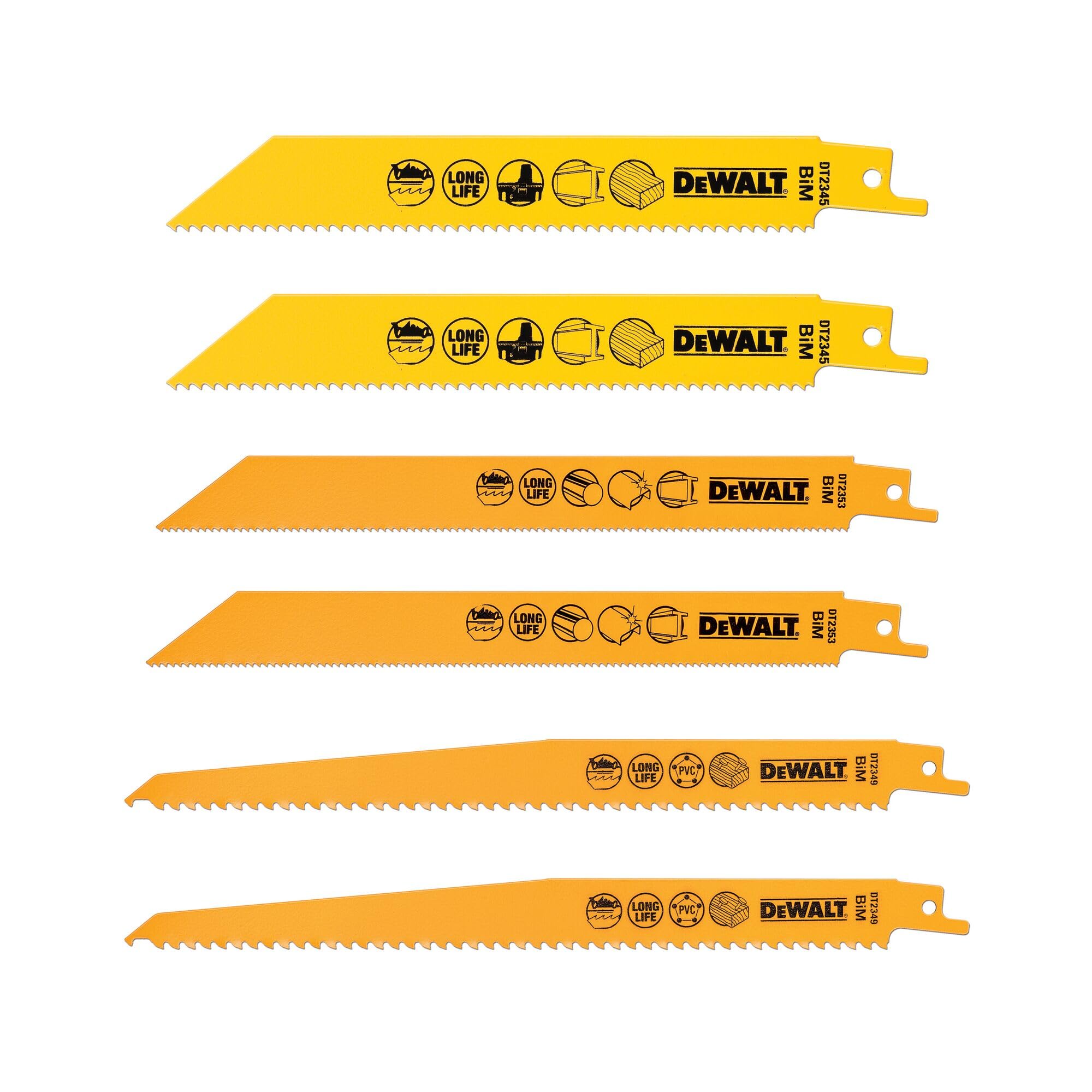 DeWalt DEWALT Saebelsaegeblaetter BIM, Set 6-tlg.