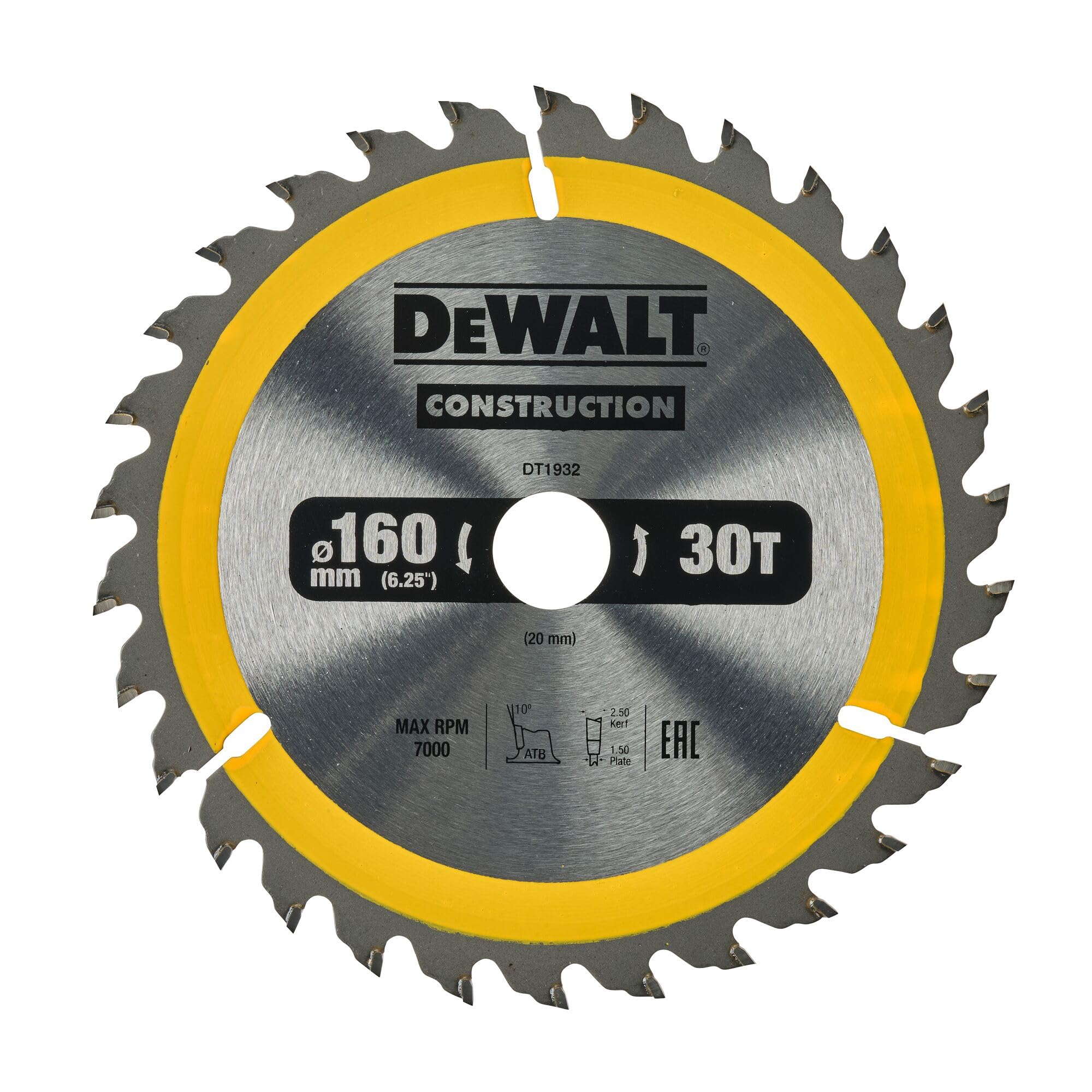 DeWalt DEWALT Kreissaegeblatt Handkr. 160/20mm 30WZ